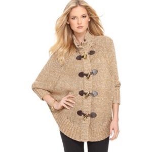 Michael Kors small poncho toggle sweater!